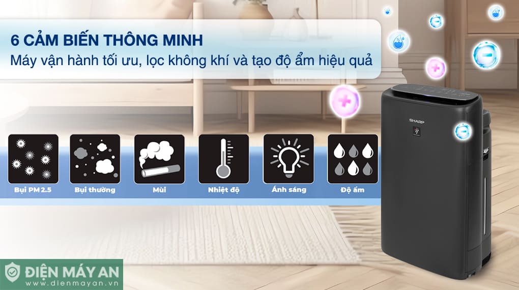 Máy lọc không khí và tạo ẩm Sharp KI-N40V-H 29W